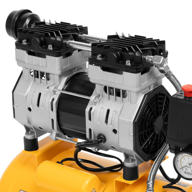 Компрессор DLS950/24 безмаслянный малошумный 950 Вт, 165 л/мин, ресивер 24 л Denzel в Красноярске