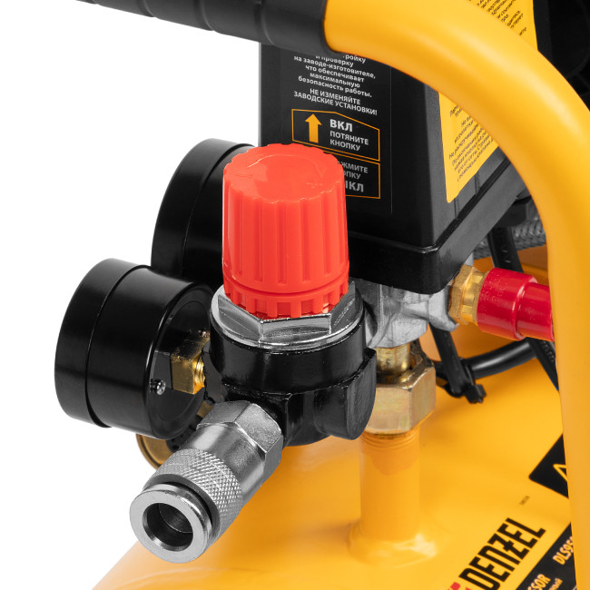 Компрессор DLS950/24 безмаслянный малошумный 950 Вт, 165 л/мин, ресивер 24 л Denzel в Красноярске