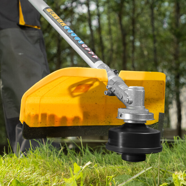 Триммер электрический TE-1220, 1200 Вт, 380 мм, катушка, диск, разборная штанга Denzel в Красноярске Триммер электрический TE-1220, 1200 Вт, 380 мм, катушка, диск, разборная штанга Denzel в Красноярске