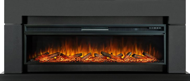 Каминокомплект Lindos Graphite Grey (линейный) с очагом Vision 60 LOG LED в Красноярске