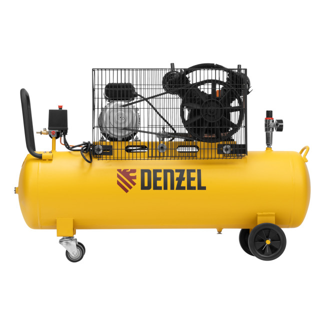 Компрессор воздушный BCV2300/100, ременный привод, 2.3 кВт, 100 литров, 440 л/мин Denzel в Красноярске