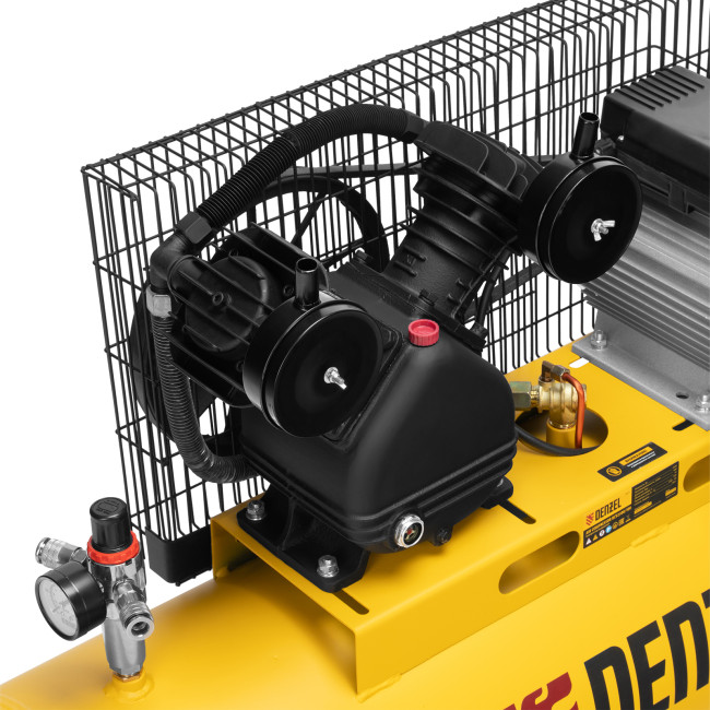 Компрессор воздушный BCV2300/100, ременный привод, 2.3 кВт, 100 литров, 440 л/мин Denzel в Красноярске