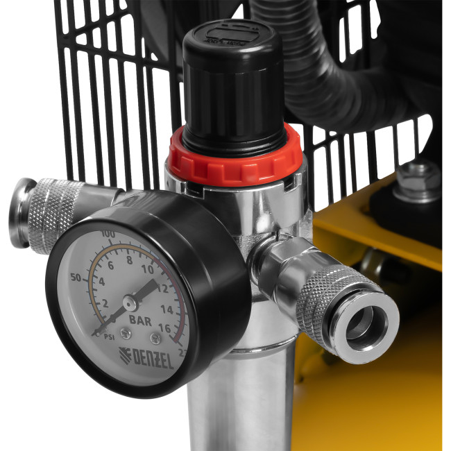 Компрессор воздушный BCV2300/100, ременный привод, 2.3 кВт, 100 литров, 440 л/мин Denzel в Красноярске