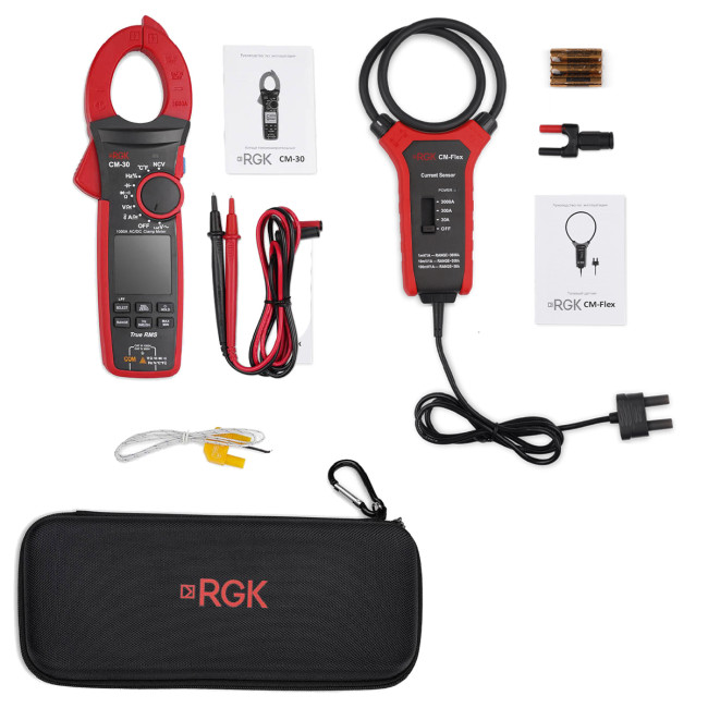 Токоизмерительные клещи RGK CM-30 + Токовый датчик RGK CM-Flex в Красноярске Токоизмерительные клещи RGK CM-30 + Токовый датчик RGK CM-Flex в Красноярске