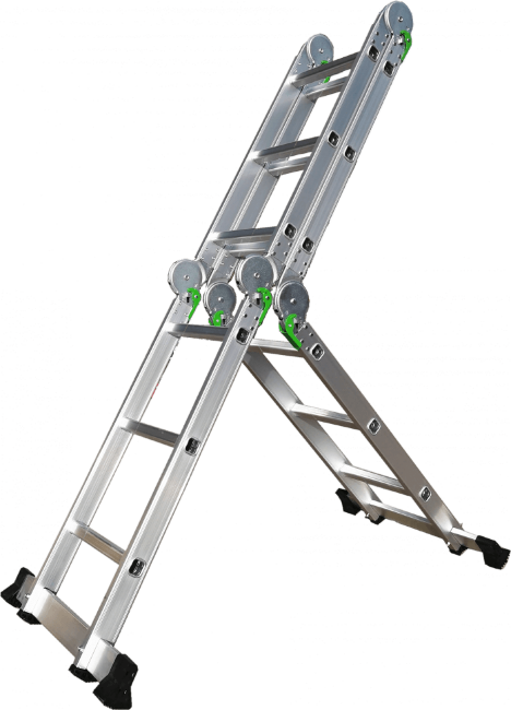 Лестница трансформер алюминиевая 4x4 ТАЛМЕТ/TALMET TM-504 в Красноярске Лестница трансформер алюминиевая 4x4 ТАЛМЕТ/TALMET TM-504 в Красноярске