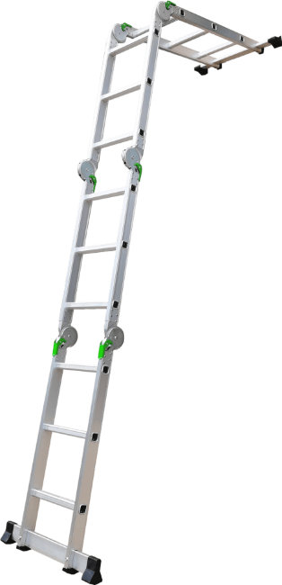 Лестница трансформер алюминиевая 4x4 ТАЛМЕТ/TALMET TM-504 в Красноярске Лестница трансформер алюминиевая 4x4 ТАЛМЕТ/TALMET TM-504 в Красноярске
