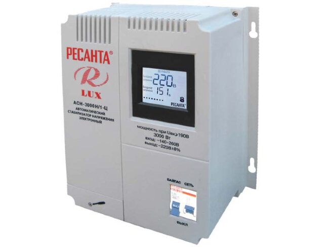 Стабилизатор напряжения серии LUX РЕСАНТА АСН-3000Н/1-Ц в Красноярске