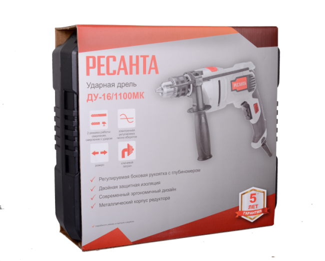 Дрель ударная ДУ-16/1100МК Ресанта в Красноярске