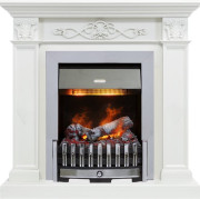 Каминокомплект Verona - Белый дуб с очагом Danville Chrome FB2