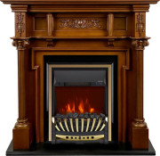 Каминокомплект Oxford - Орех с очагом Aspen Gold Каминокомплект Oxford - Орех с очагом Aspen Gold