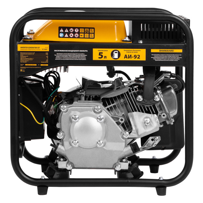 Генератор инверторный GT-3500iF, 3.5 кВт, 230 В, бак 5 л, открытый корпус, ручной старт Denzel в Красноярске