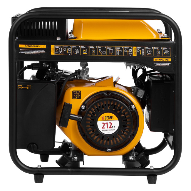 Генератор инверторный GT-3500iF, 3.5 кВт, 230 В, бак 5 л, открытый корпус, ручной старт Denzel в Красноярске