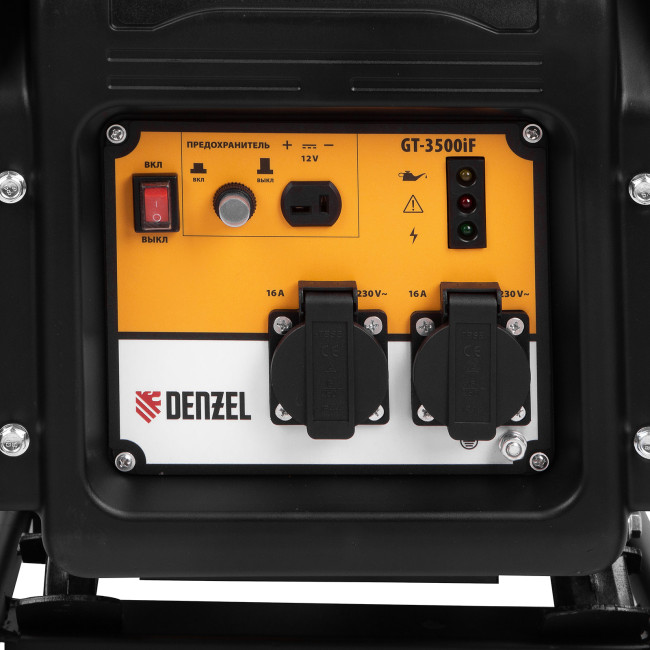Генератор инверторный GT-3500iF, 3.5 кВт, 230 В, бак 5 л, открытый корпус, ручной старт Denzel в Красноярске