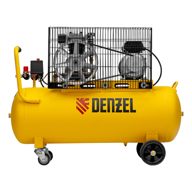 Компрессор воздушный BCI2300/100, ременный привод, 2.3 кВт, 100 литров, 400 л/мин Denzel в Красноярске
