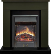 Каминокомплект Bergen (Разборный) - Темная олива (Ширина 900 мм) с очагом Majestic FX Black