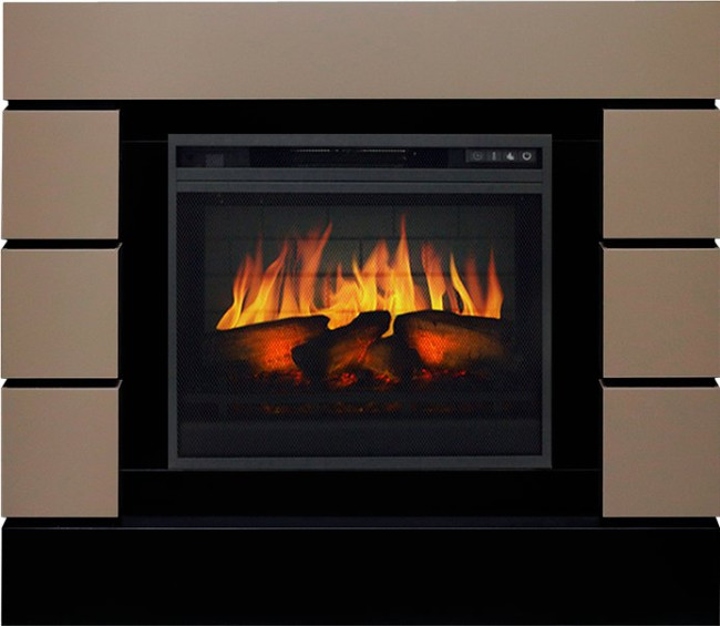 Каминокомплект Lindos - Beige Grey с очагом Vision 23 EF LED 3D FX в Красноярске
