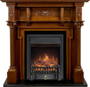 Каминокомплект Oxford - Орех с очагом Fobos FX Black Каминокомплект Oxford - Орех с очагом Fobos FX Black