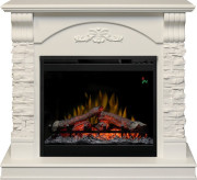 Каминокомплект Prague - Белый /Сланец белый с очагом Symphony 26'' DF2624L-INT
