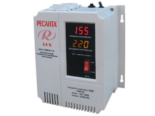 Стабилизатор напряжения серии LUX РЕСАНТА АСН-1500Н/1-Ц в Красноярске