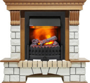 Каминокомплект Pierre Luxe - Дуб / Белый (Высота 1020мм) с очагом Danville Black FB2 Каминокомплект Pierre Luxe - Дуб / Белый (Высота 1020мм) с очагом Danville Black FB2