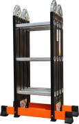 Лестница трансформер стальная, алюминиевые ступени 4x4 TM-504С