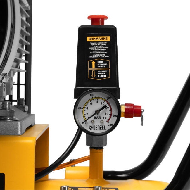 Компрессор воздушный рем. привод BCV 5500-T/200, 5,5 кВт, 200 литров, 850 л/мин Denzel в Красноярске