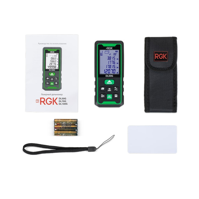 Лазерный дальномер RGK DL70G (с поверкой) - зеленый луч в Красноярске