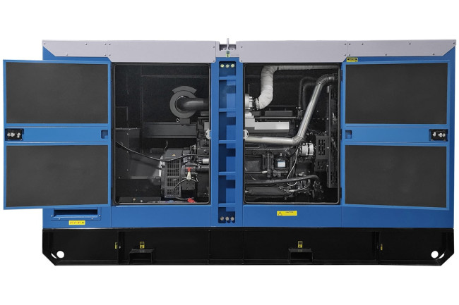 Дизельный генератор ТСС ЭД-200-Т400  в шумозащитном кожухе на прицепе в Красноярске