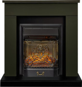 Каминокомплект Bergen (Разборный) - Темная олива (Ширина 900 мм) с очагом Majestic FX M Black RC Каминокомплект Bergen (Разборный) - Темная олива (Ширина 900 мм) с очагом Majestic FX M Black RC