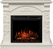 Каминокомплект Prague - Белый /Сланец белый с очагом XHD28L-INT