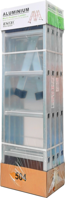 Лестница трансформер стальная, алюминиевые ступени 4x5 TM-505С в Красноярске Лестница трансформер стальная, алюминиевые ступени 4x5 TM-505С в Красноярске