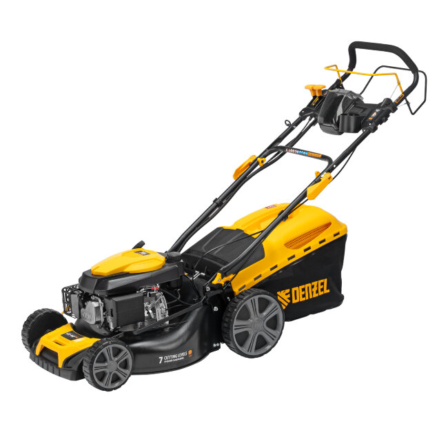 Газонокосилка бензиновая GLD-460SP-VE, 146 см3, шир. 46см, привод, вариатор, эл.старт, 60 л Denzel в Красноярске