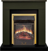 Каминокомплект Bergen (Разборный) - Темная олива (Ширина 900 мм) с очагом Majestic FX M Brass