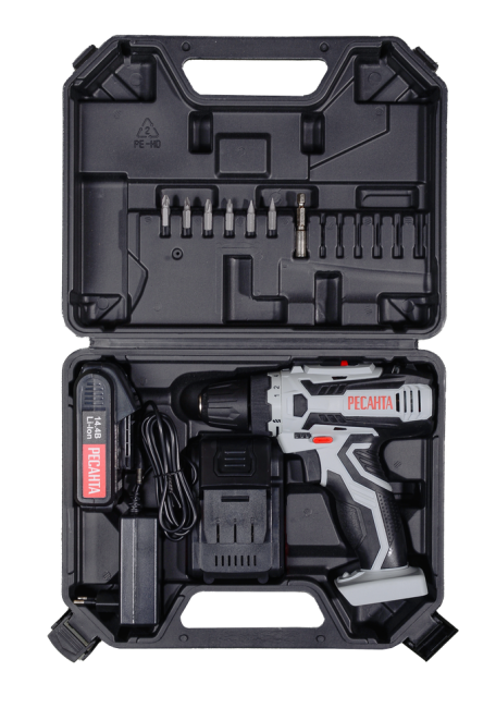 Дрель-шуруповерт аккумуляторная ДА-14-2ЛК Ресанта в Красноярске