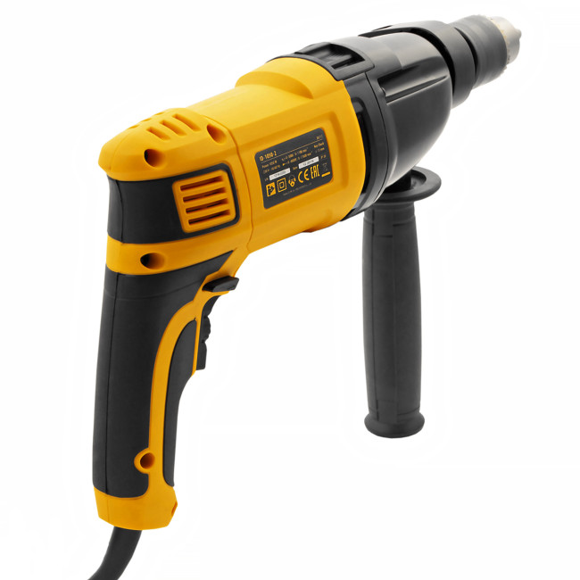 Дрель ударная ID-1050-2, 1050 Вт, 0-3000/0-1100 об/мин, 0-48000/0-17600 уд/мин, 2 скорости Denzel в Красноярске