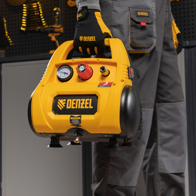 Компрессор воздушный безмасляный РС 1/6-180,1, 1 кВт, 180 л/мин, 6 л Denzel в Красноярске