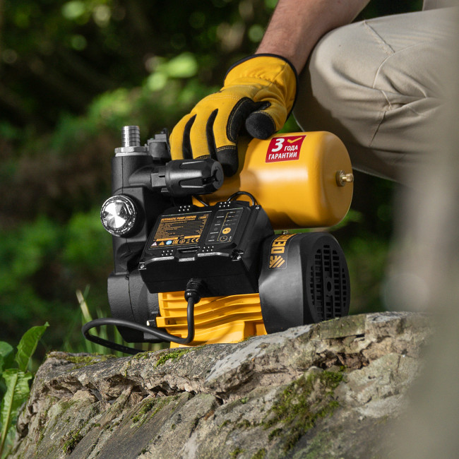 Насосная станция PS500C, 500 Вт, напор 35 м, 2200 л/ч, ресивер 2 л, блок управления Denzel в Красноярске