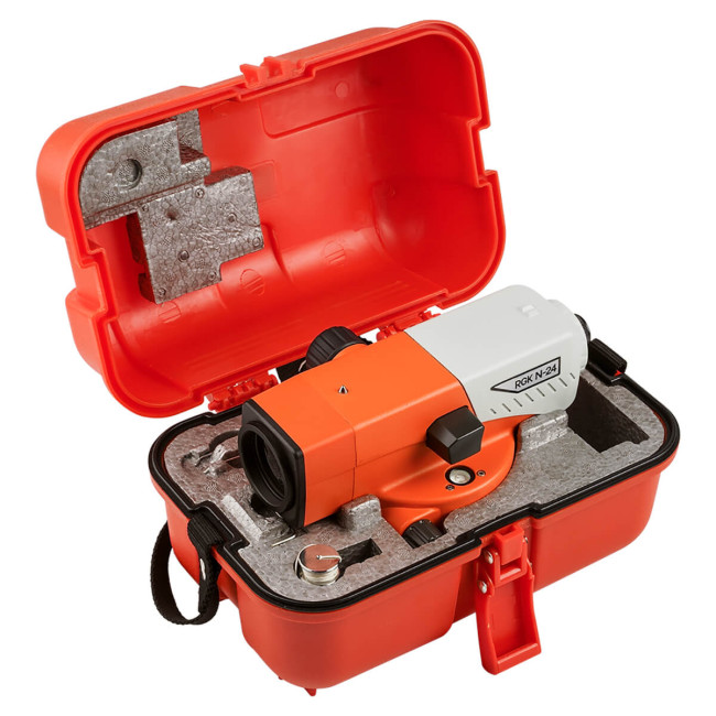 Комплект оптический нивелир RGK N-24 с поверкой + штатив S6-N + рейка AMO S5 в Красноярске Комплект оптический нивелир RGK N-24 с поверкой + штатив S6-N + рейка AMO S5 в Красноярске