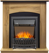 Каминокомплект Barcelona (Разборный) - Дуб галифакс с очагом Aspen Black