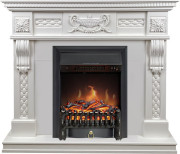 Каминокомплект Corsica - Матовый белый (Ширина 1100) с очагом Fobos FX Black Каминокомплект Corsica - Матовый белый (Ширина 1100) с очагом Fobos FX Black