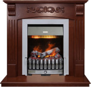 Каминокомплект Sorrento угловой - Орех с очагом Danville Chrome FB2 Каминокомплект Sorrento угловой - Орех с очагом Danville Chrome FB2