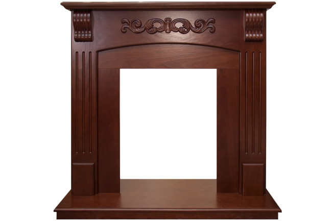 Каминокомплект Sorrento угловой - Орех с очагом Danville Chrome FB2 в Красноярске Каминокомплект Sorrento угловой - Орех с очагом Danville Chrome FB2 в Красноярске