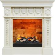 Каминокомплект Ampir - Слоновая кость с очагом Cassette 400 LNH-INT (с дровами) Каминокомплект Ampir - Слоновая кость с очагом Cassette 400 LNH-INT (с дровами)