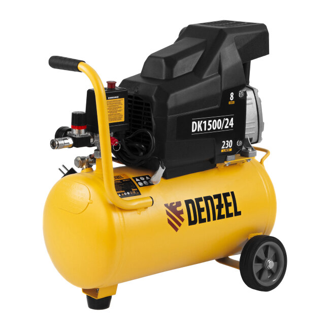 Компрессор воздушный DK1500/24, Х-PRO 1.5 кВт, 230 л/мин, 24 л Denzel в Красноярске