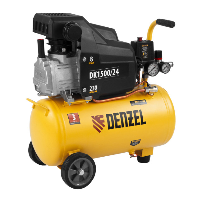 Компрессор воздушный DK1500/24, Х-PRO 1.5 кВт, 230 л/мин, 24 л Denzel в Красноярске