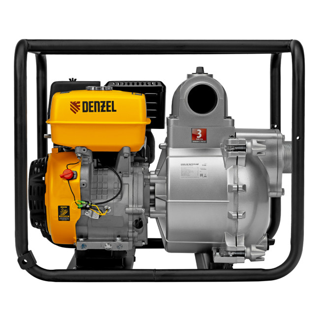Мотопомпа бензиновая для грязной воды PX-80D, 15 л.с, 3", 1500 л/мин, глубина 8 м , напор 30 м Denzel в Красноярске