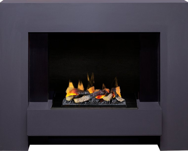 Каминокомплект Tokyo - Graphite Grey с очагом Cassette 400 LNH-INT (с дровами) в Красноярске