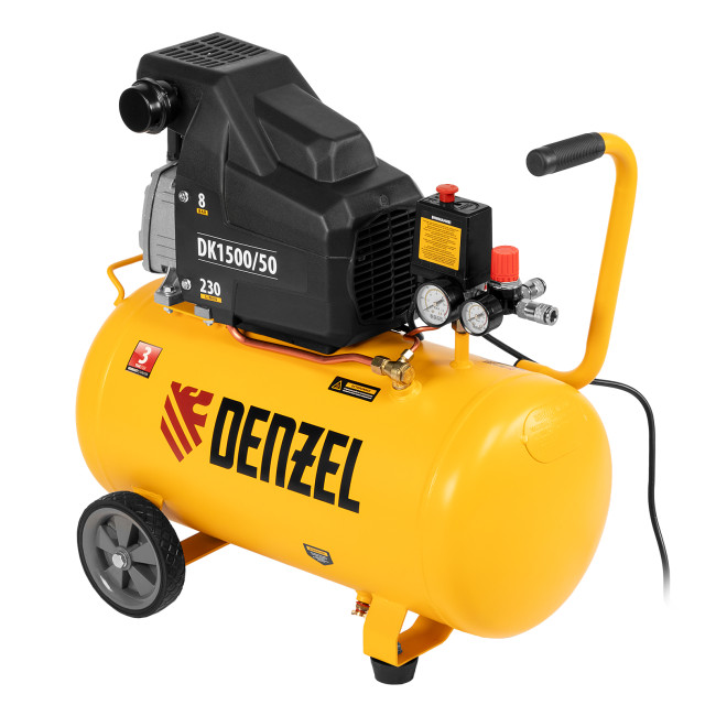 Компрессор воздушный DK1500/50, Х-PRO 1.5 кВт, 230 л/мин, 50 л Denzel в Красноярске