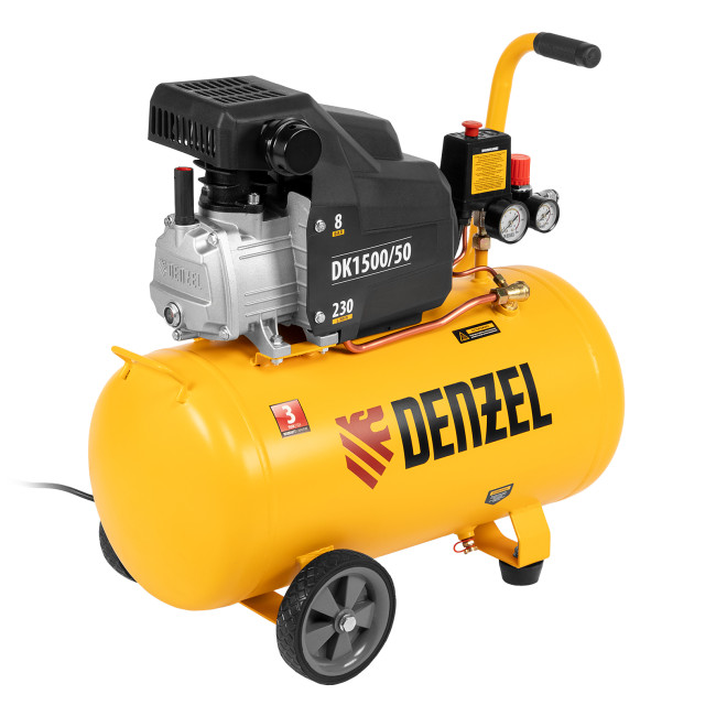 Компрессор воздушный DK1500/50, Х-PRO 1.5 кВт, 230 л/мин, 50 л Denzel в Красноярске