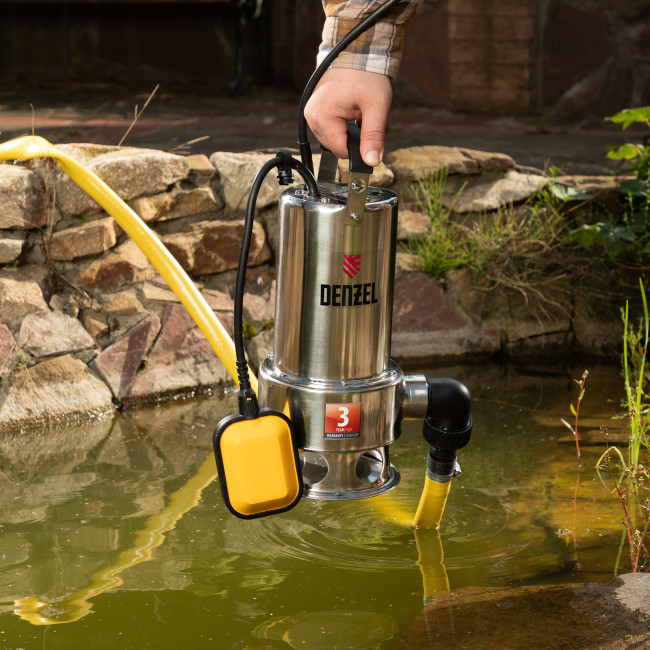Дренажный насос DP1100X, 1100 Вт, подъем 11 м, 15500 л/ч Denzel в Красноярске